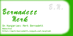 bernadett merk business card